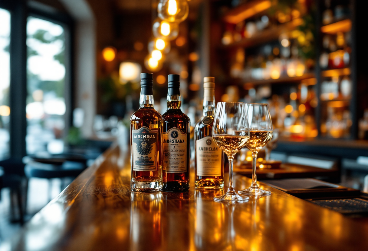 Interno elegante del bar Handshake Speakeasy