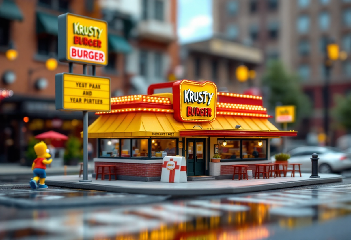 Modello Lego del Krusty Burger dei Simpson
