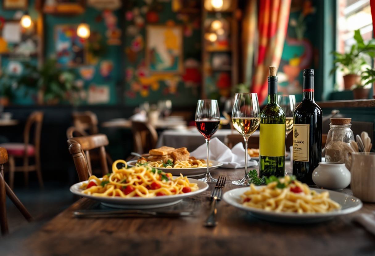 Max Giusti al ristorante La Pisanella con piatti gourmet