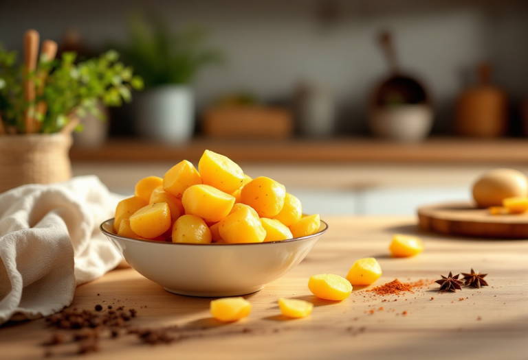 Patate sabbiose croccanti preparate in friggitrice ad aria