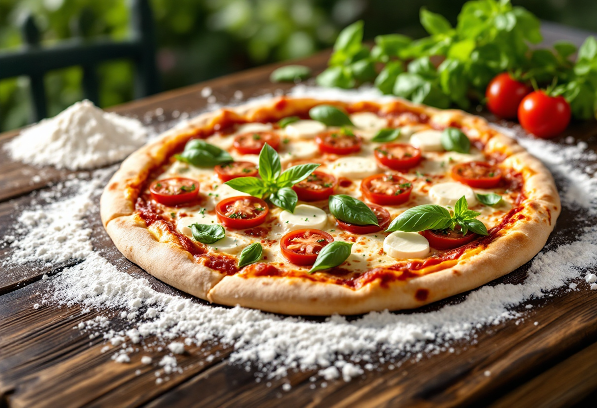 Pizza a forma di campo di calcio per compleanni