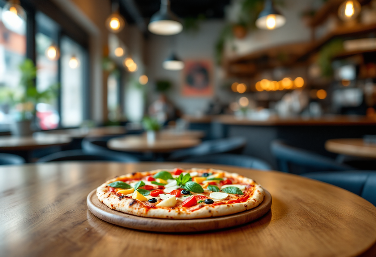 Pizza gourmet di Farinum a Torino con ingredienti freschi