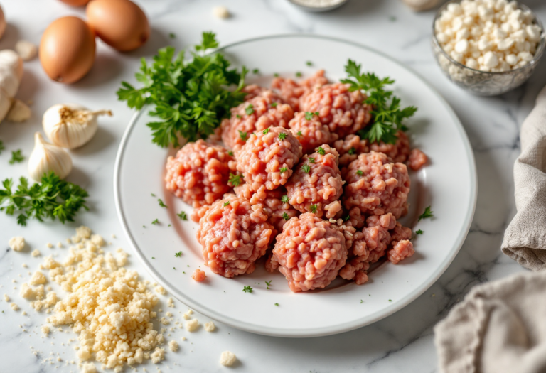 Deliziose polpette in bianco pronte da gustare