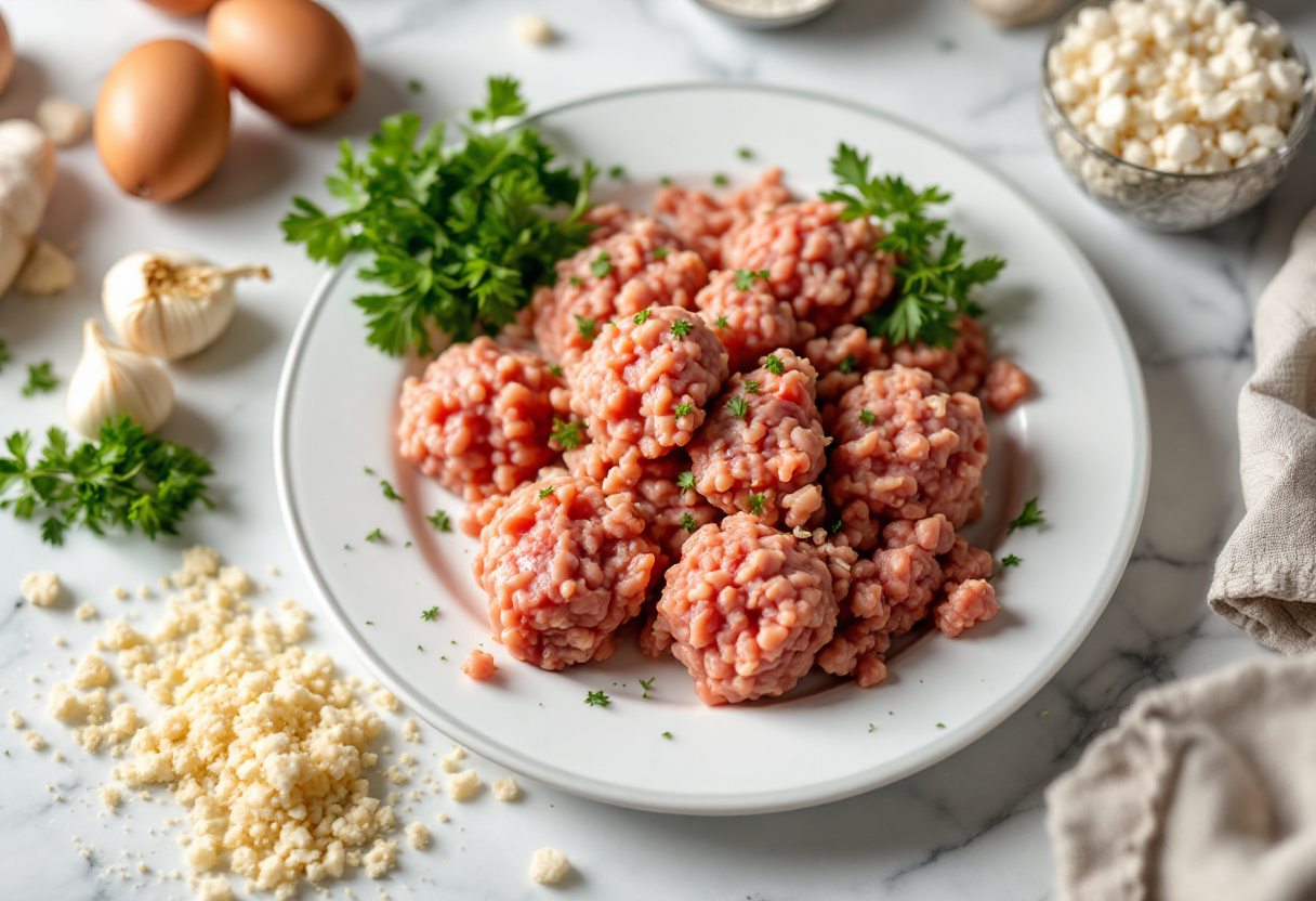 Deliziose polpette in bianco pronte da gustare