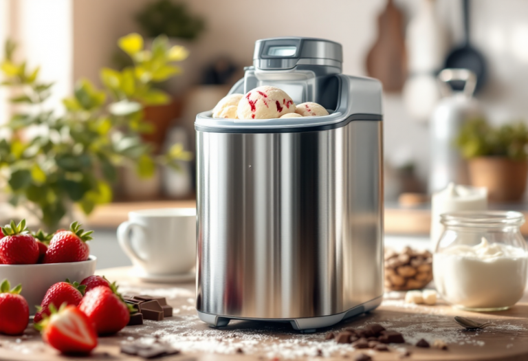 Gelato fatto in casa con gelatiera