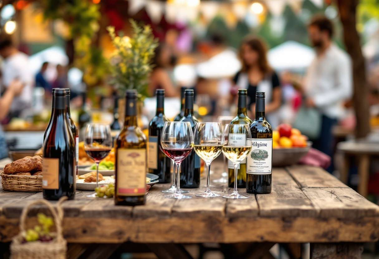 Giovani alla sagra del vino di Casarsa tra divertimento