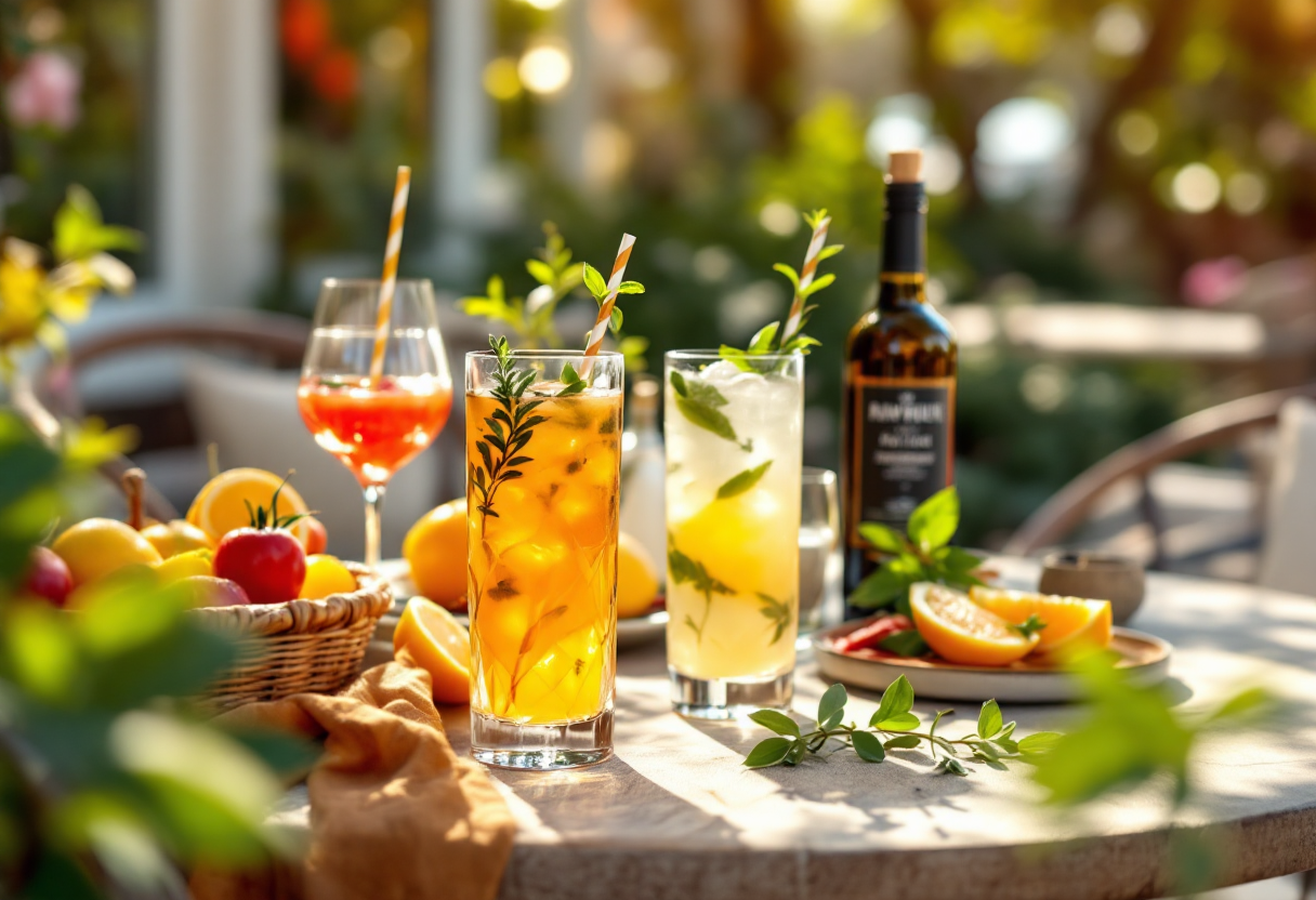 Cocktail colorati per un aperitivo trendy e moderno