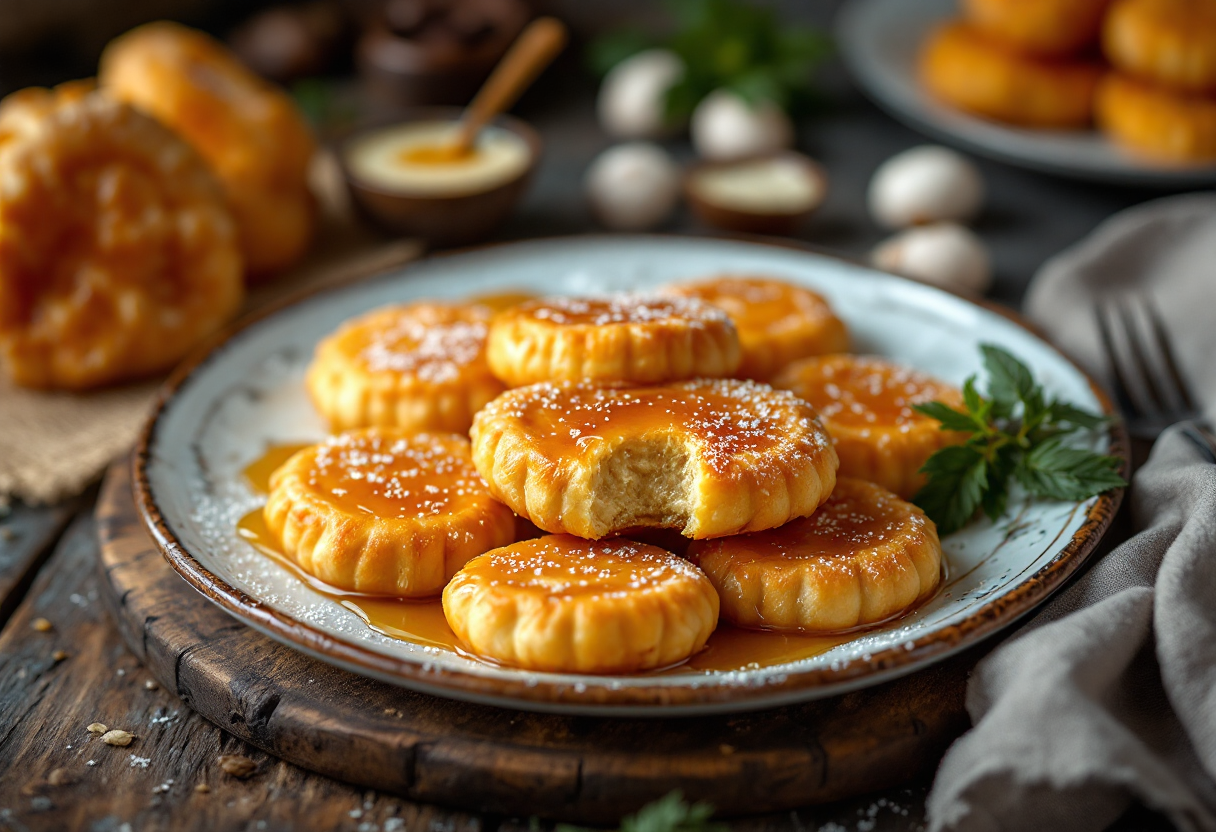 Seadas, dolce tipico sardo con ripieno di formaggio