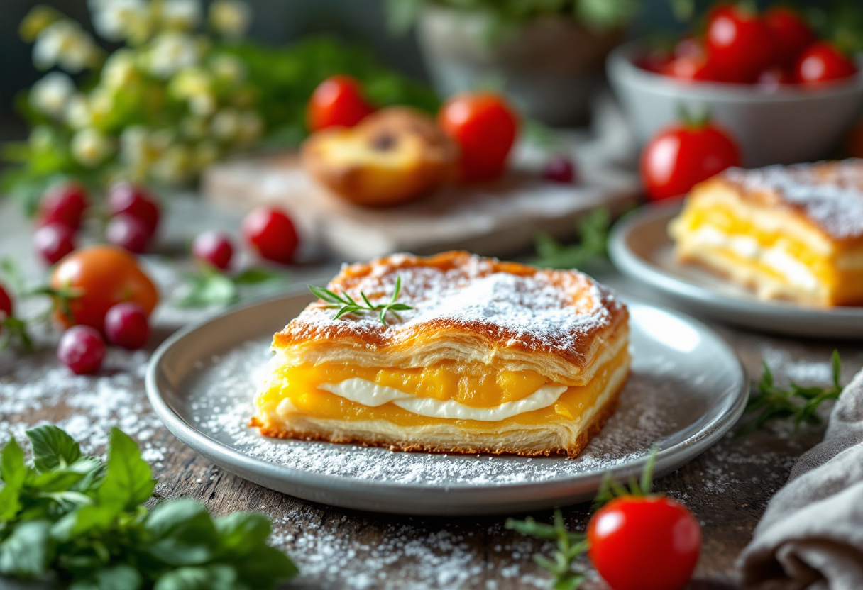 Sfogliata Fior di Maggio, dolce primaverile con crema