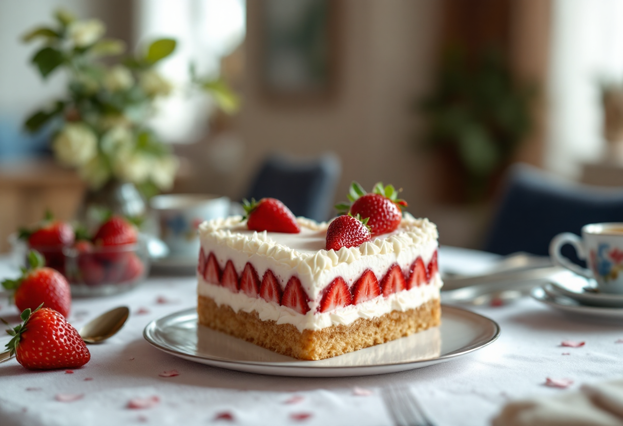Torta decorata per la festa della mamma con fiori