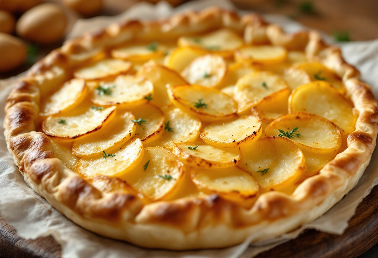 Torta salata di patate con ingredienti freschi e varianti