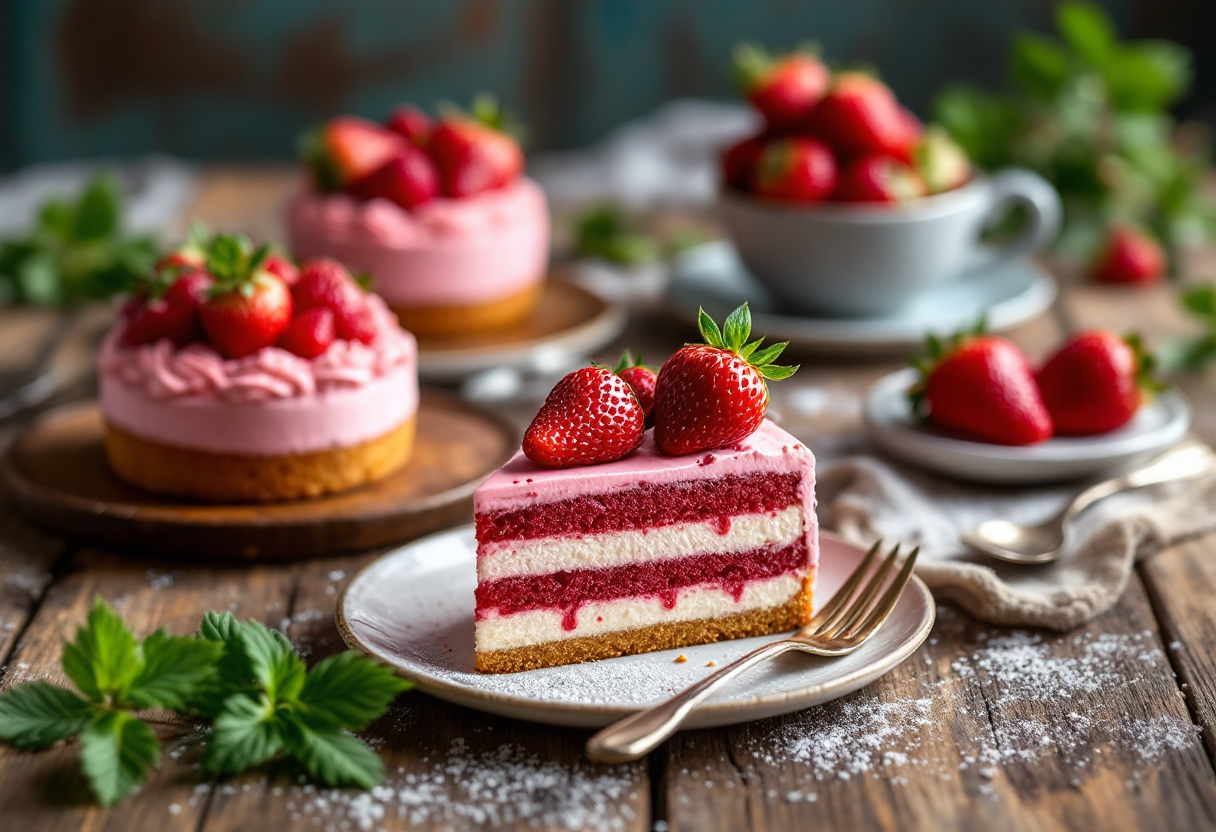 Deliziose torte alle fragole pronte per la primavera