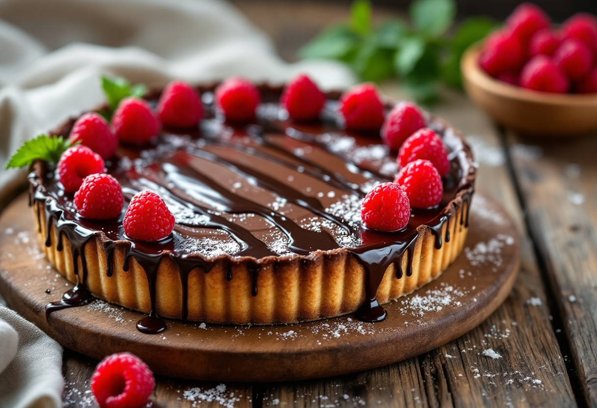 Tortino al cioccolato affogato ai lamponi per San Valentino