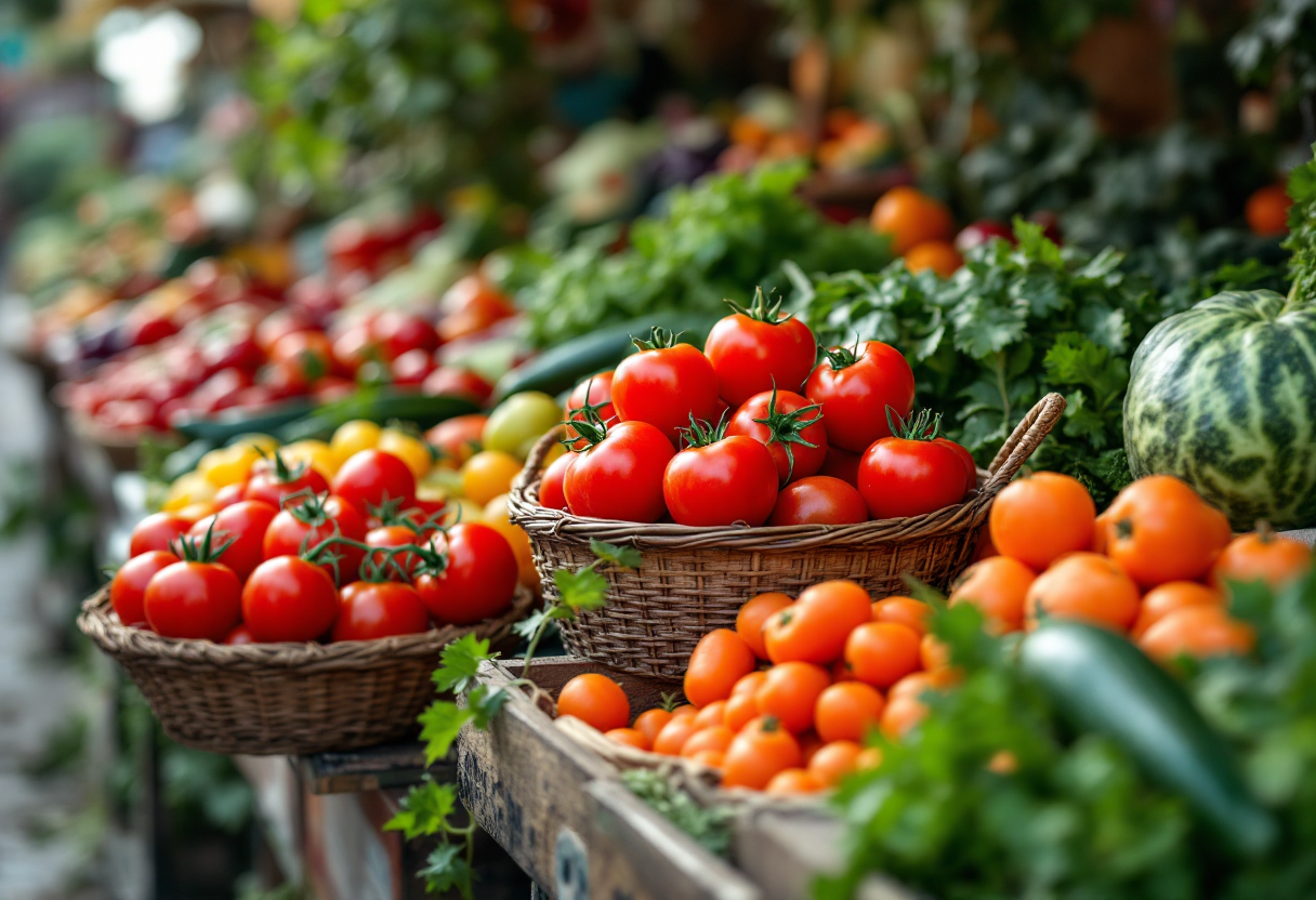 Varietà di verdure fresche per una dieta sana