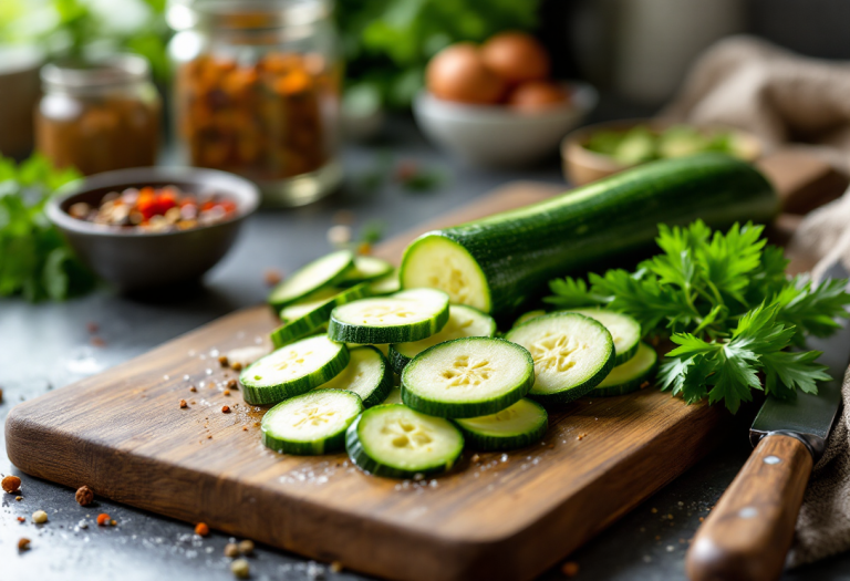 Zucchine croccanti in padella pronte da servire