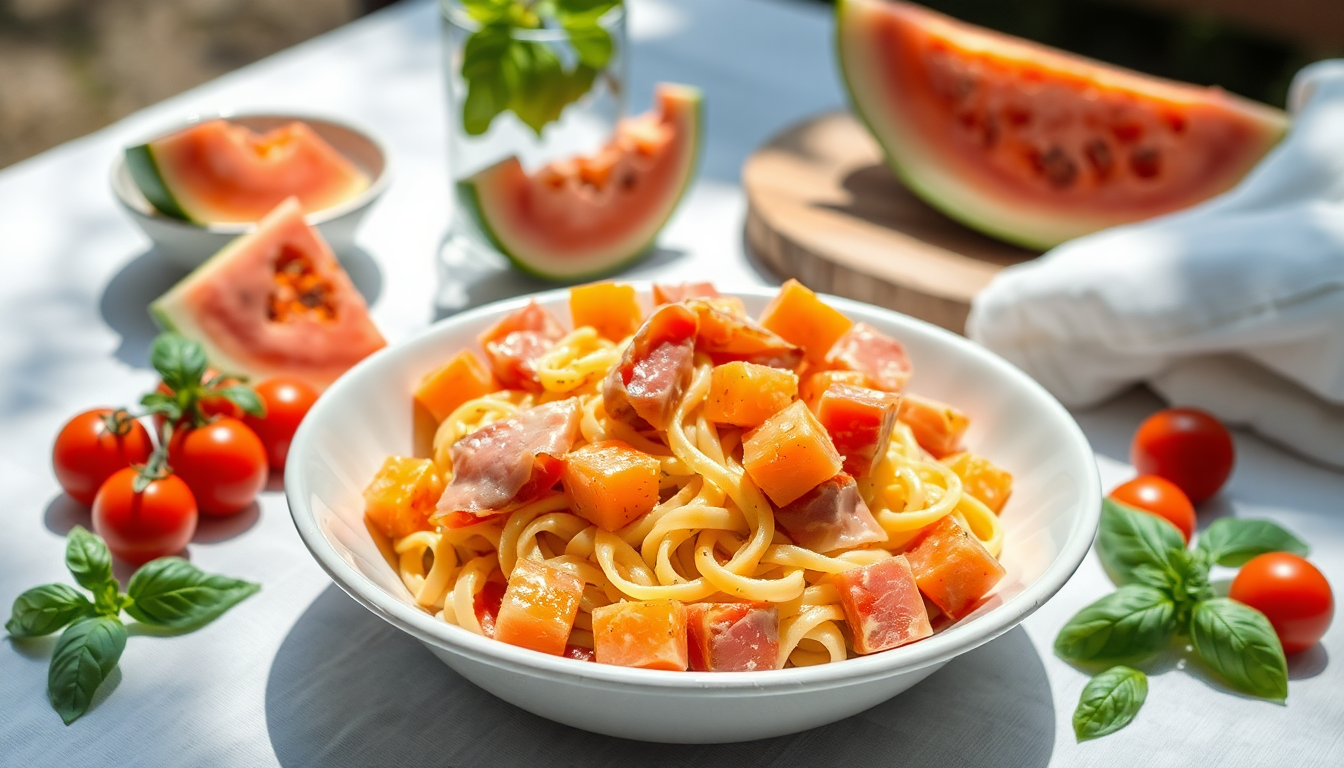 insalata di pasta estiva melone e prosciutto per un piatto fresco 1751033233