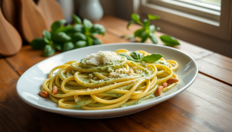 ricetta della pasta al pesto cremoso facile e veloce 1751044666