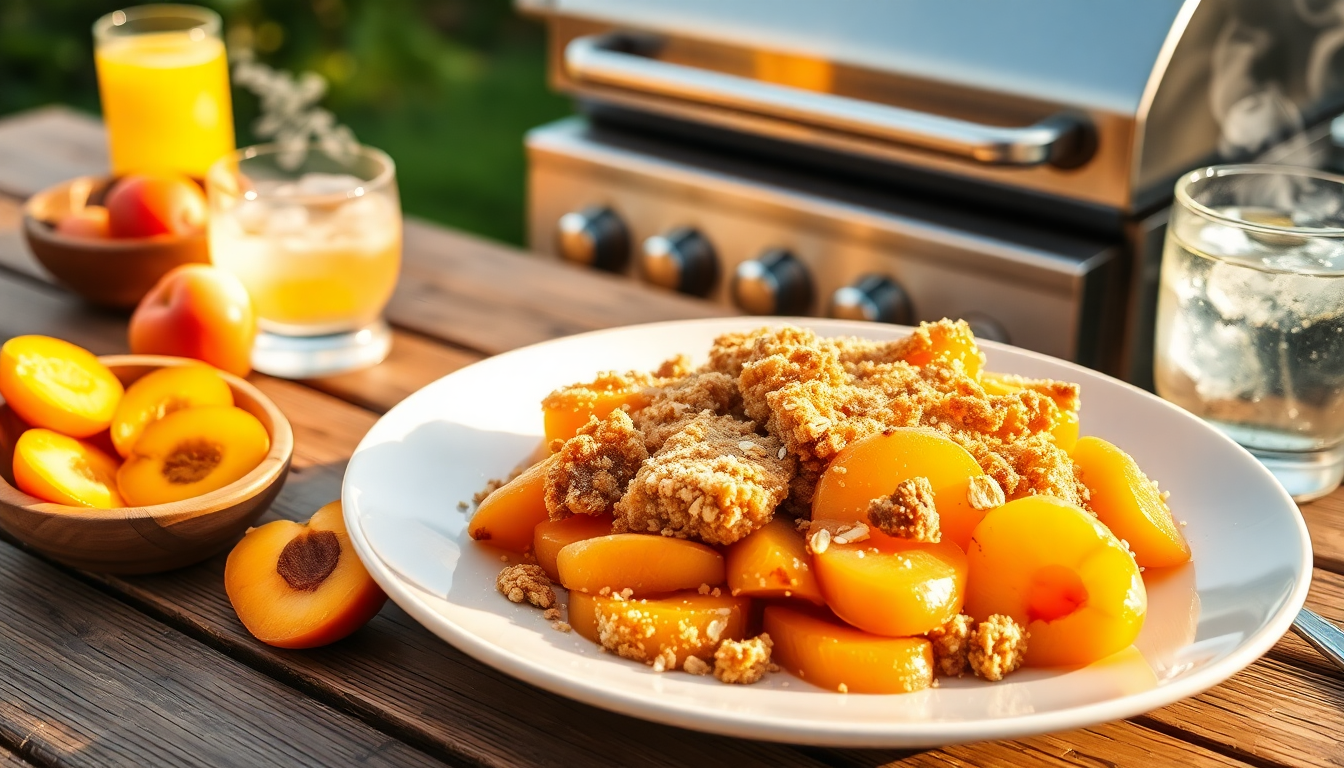 ricetta facile per un apricot crumble al barbecue da leccarsi i baffi 1750167308