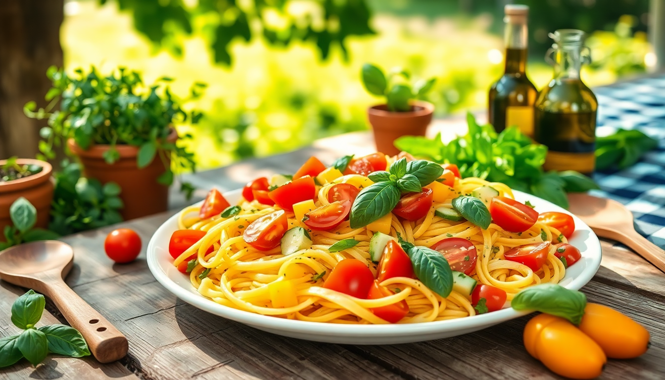 scopri come preparare una pasta fredda vegetariana ricca di sapore e freschezza 1750132395