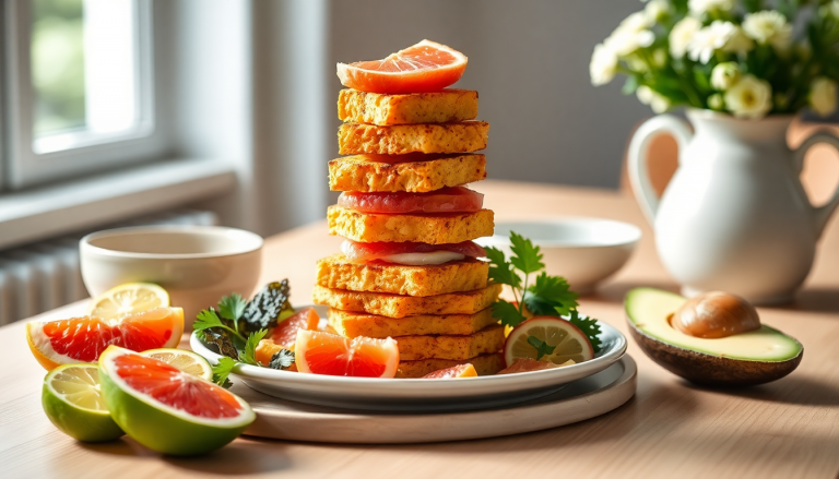 scopri come preparare una torretta di tempeh e pompelmo che stupira i tuoi ospiti 1750156045