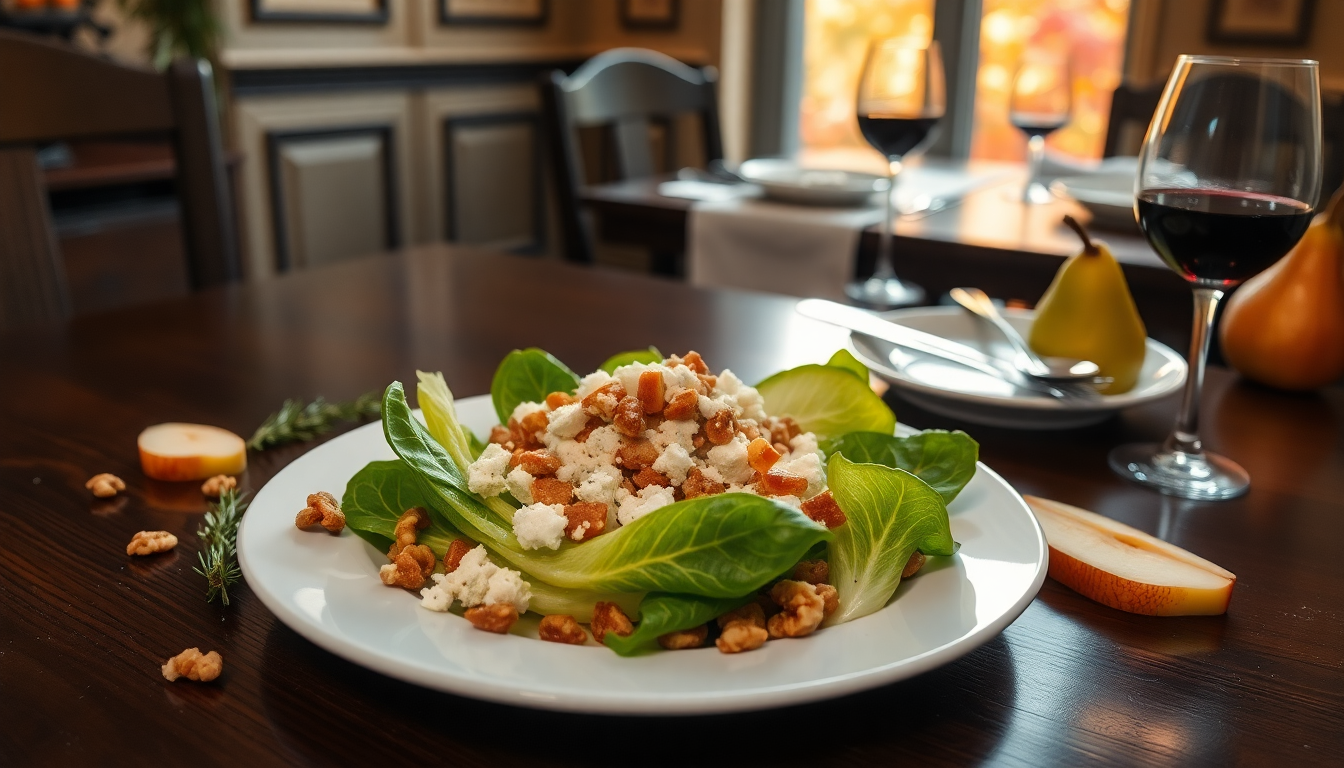 scopri come preparare uninsalata calda di indivia belga con gorgonzola e noci 1749632474