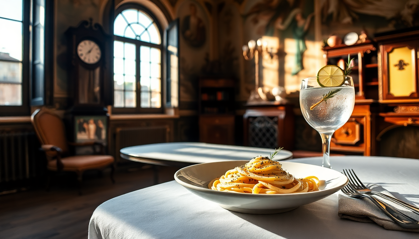 scopri il viaggio sensoriale con spaghettone cacio e pepe e drink della nonna 1750151974