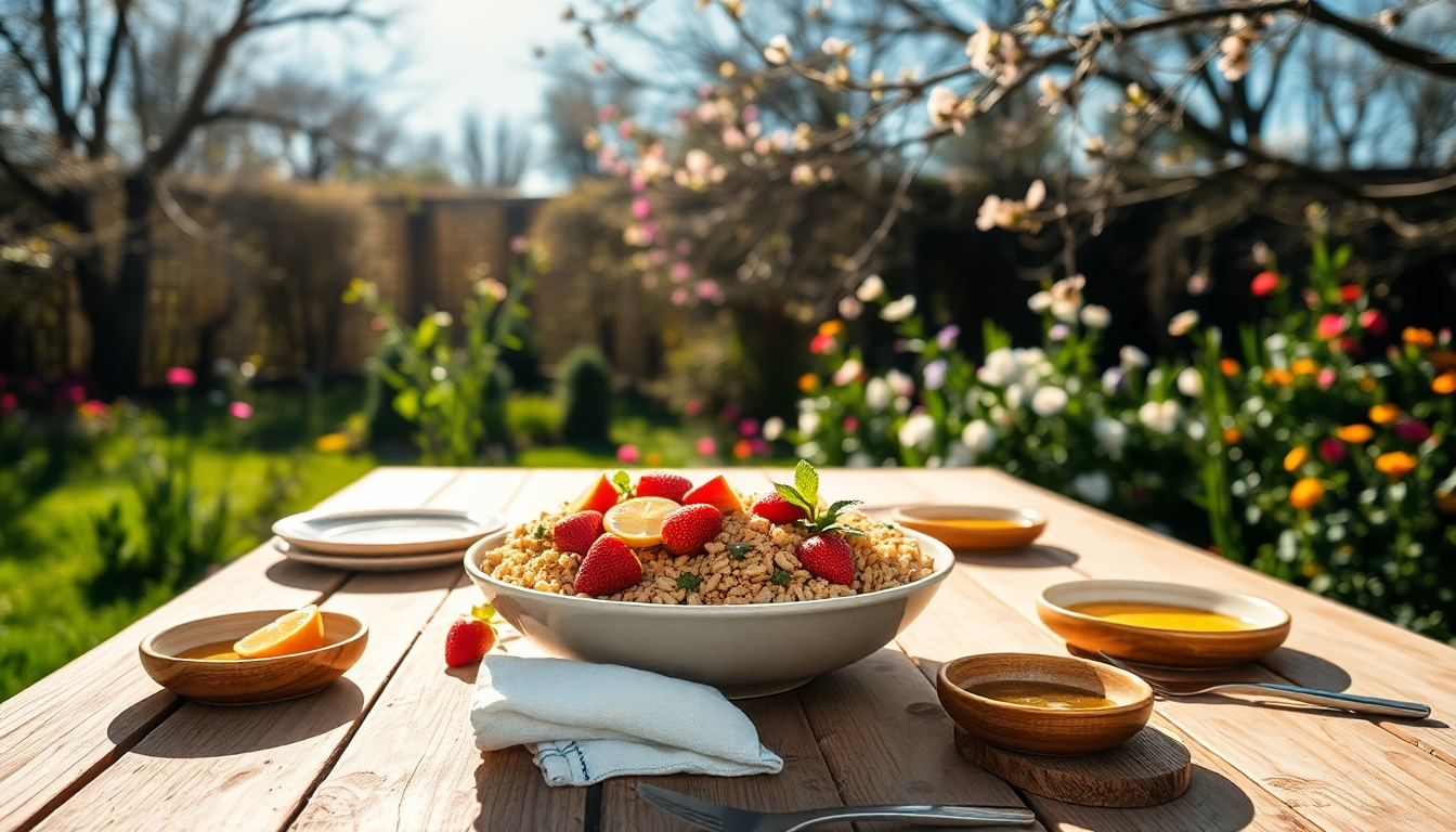 scopri la freschezza dellinsalata di segale e fragole per celebrare la primavera 1749739299