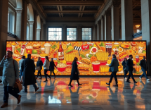 un mosaico che celebra la cultura romana e il cibo moderno 1749636216