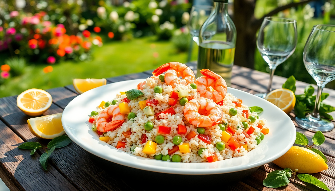 insalata di riso e gamberetti un piatto fresco e colorato per lestate 1752832424