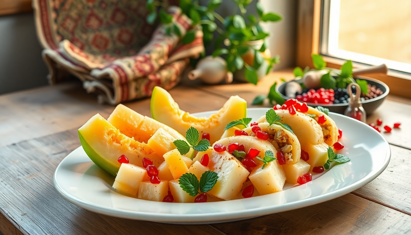 scopri la deliziosa insalata di melone e bolani ispirata a marco polo 1752489101