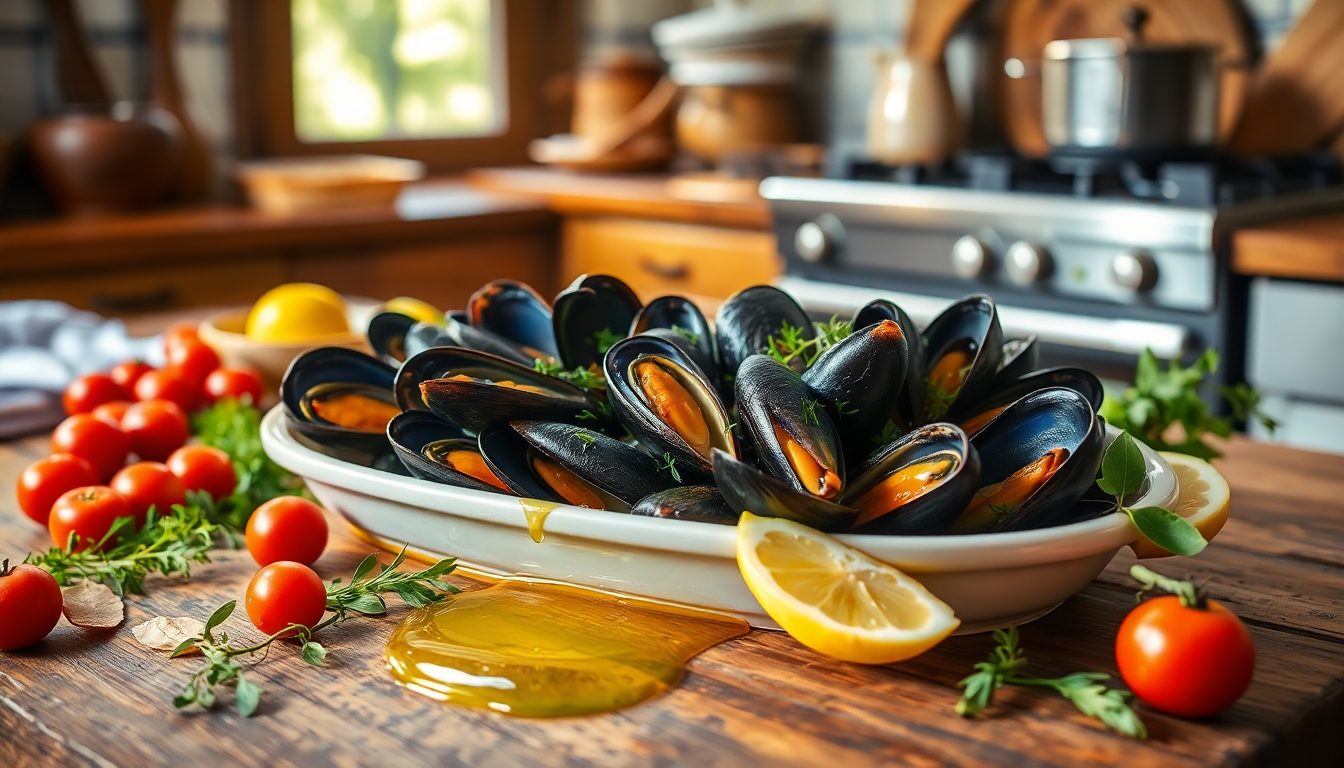 scopri la ricetta delle cozze e melanzane al forno dallo chef moreno cedroni 1753088629