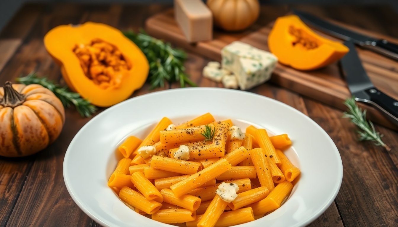 penne con zucca e gorgonzola ricetta semplice e deliziosa per una cena gustosa 1761408593