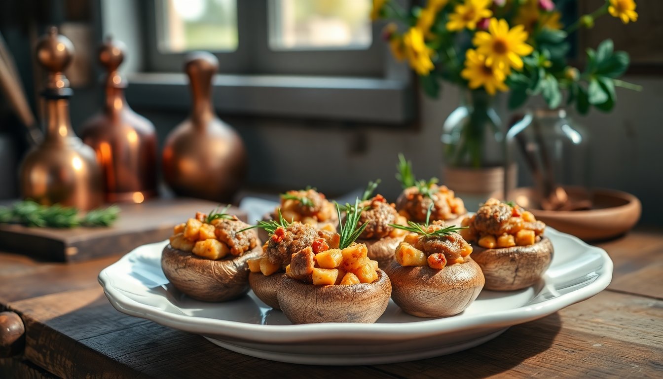 funghi ripieni di salsiccia la ricetta perfetta per un antipasto delizioso 1769443811